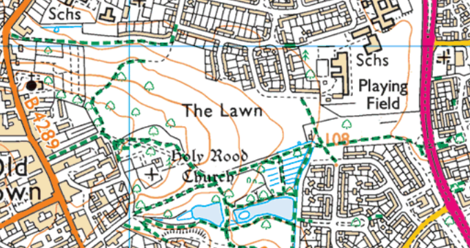 map of Lawns Park