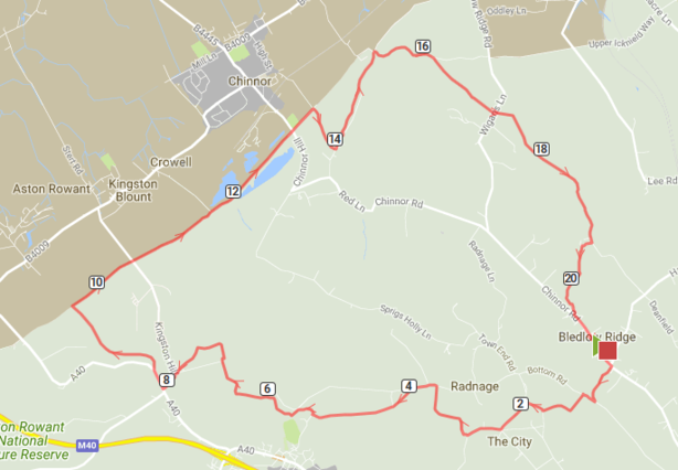 map of the Half's route