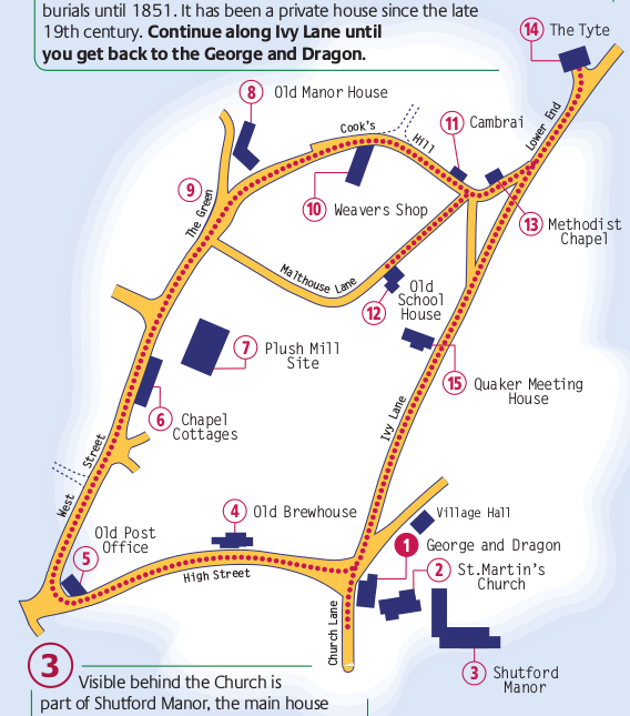 map of walk around Shutford