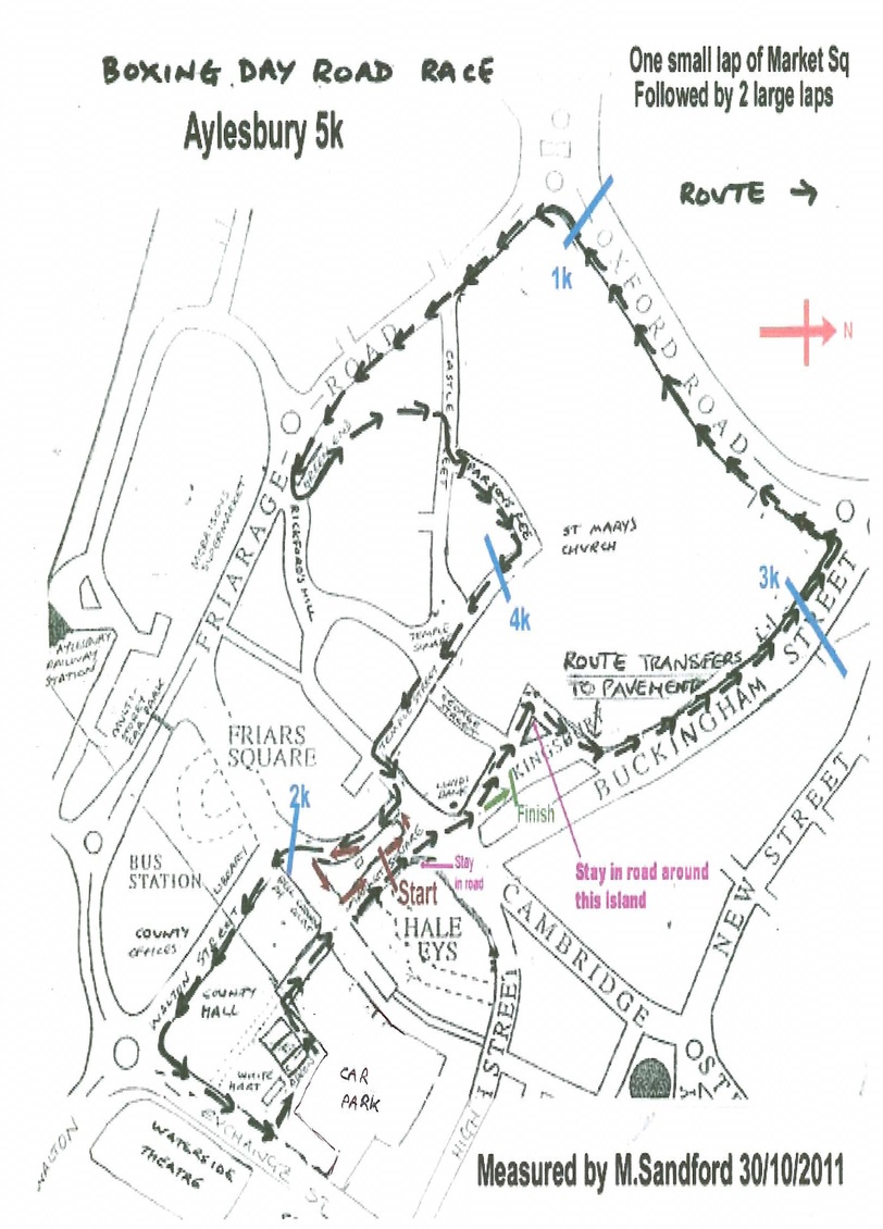 map of the race route