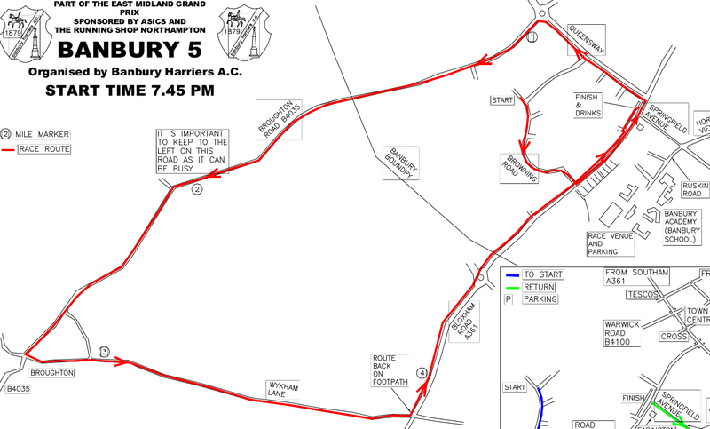 map of the race route