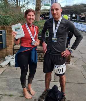 This photo shows Rachel Piper together with Colin Crowhurst