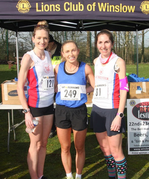 This photo of the top 3 females was taken by Lions Club of Winslow