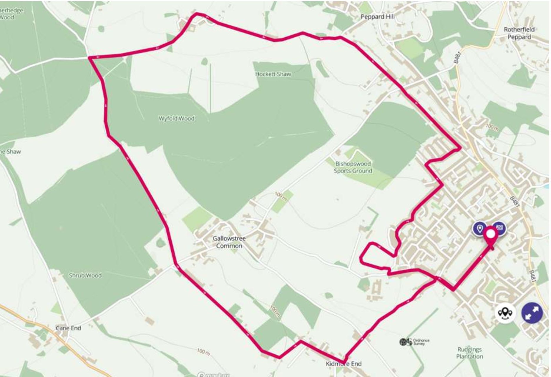 map of the route